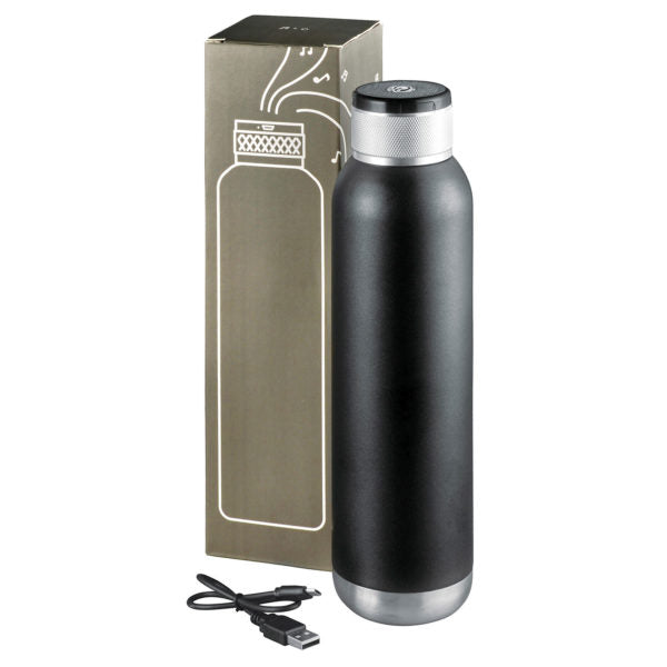 Soundwave Copper Vacuum Audio Bottle - Black