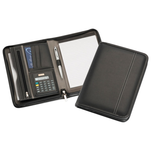A5 Zippered Compendium with Calculator