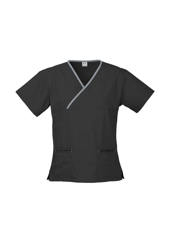 Womens Contrast Scrub Top