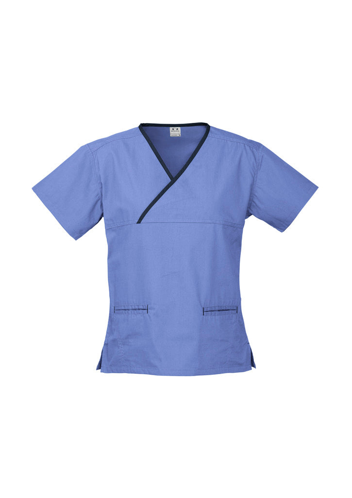 Womens Contrast Scrub Top