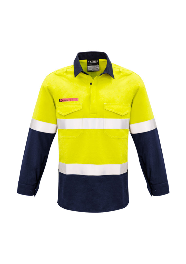 Mens FR Closed Front Hooped Taped Spliced Shirt