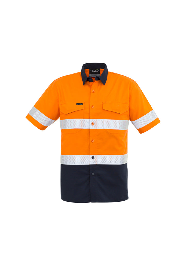 Mens Rugged Cooling HI Vis Taped Short Sleeve Shirt