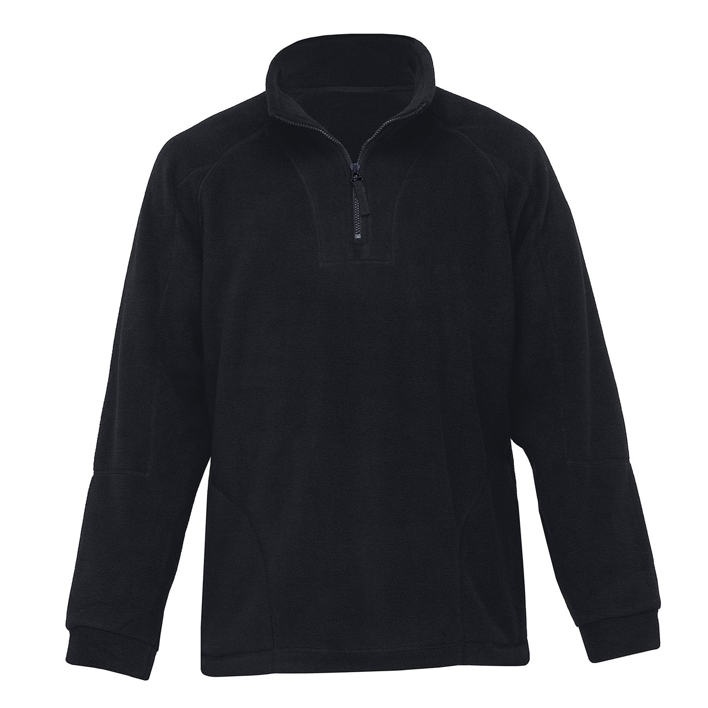 Detailed Polar Fleece Pullover - Black
