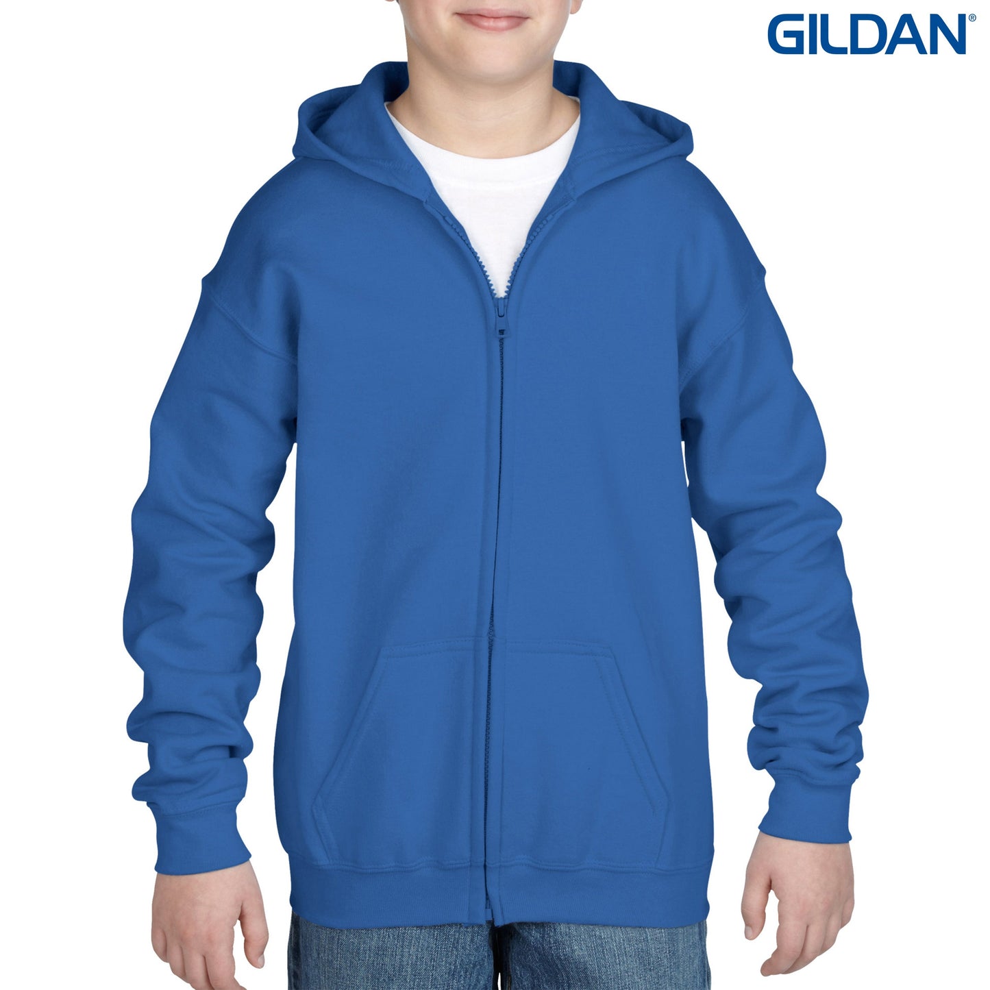Gildan Heavy Blend Youth Full Zip Hooded Sweatshirt