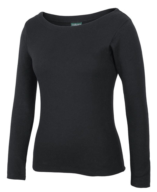 C of C LADIES LS BOAT NECK TEE