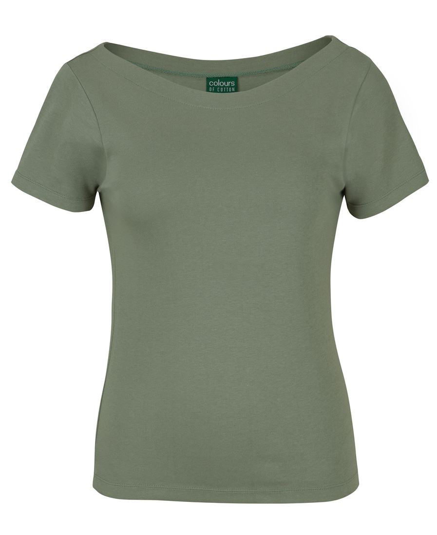 C of C LADIES SS BOAT NECK TEE
