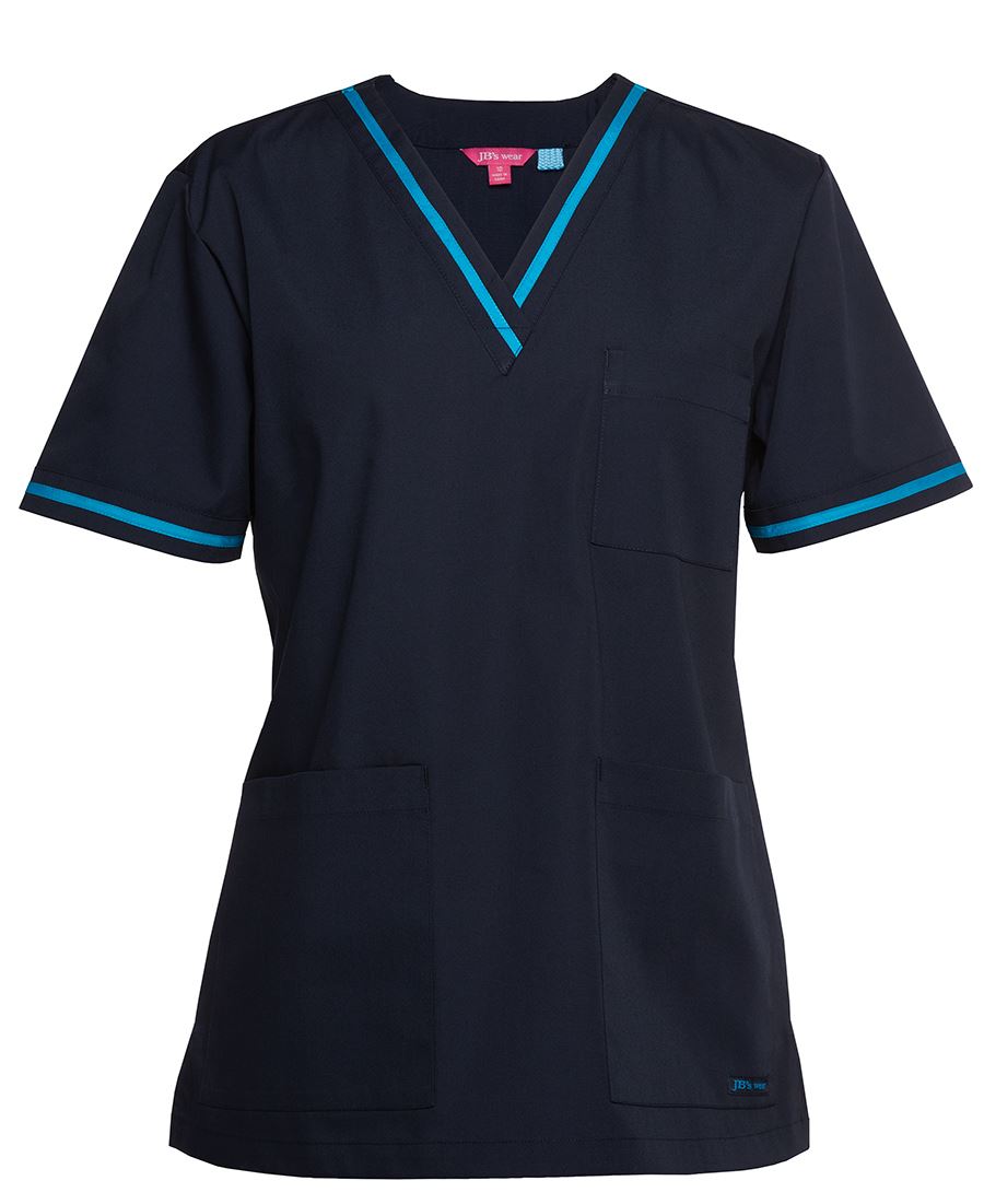 JB's CONTRAST LADIES SCRUBS TOP