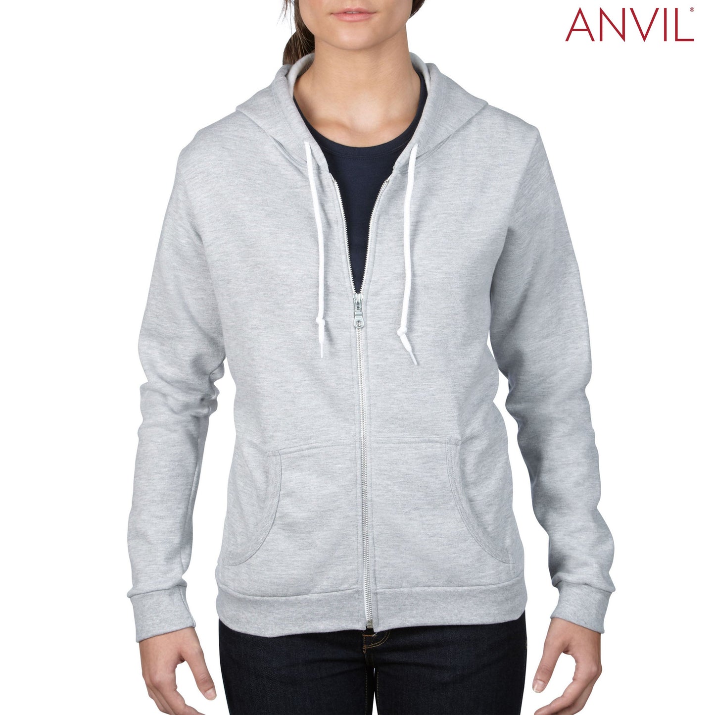 Anvil Ladies Full-Zip Hooded Fleece