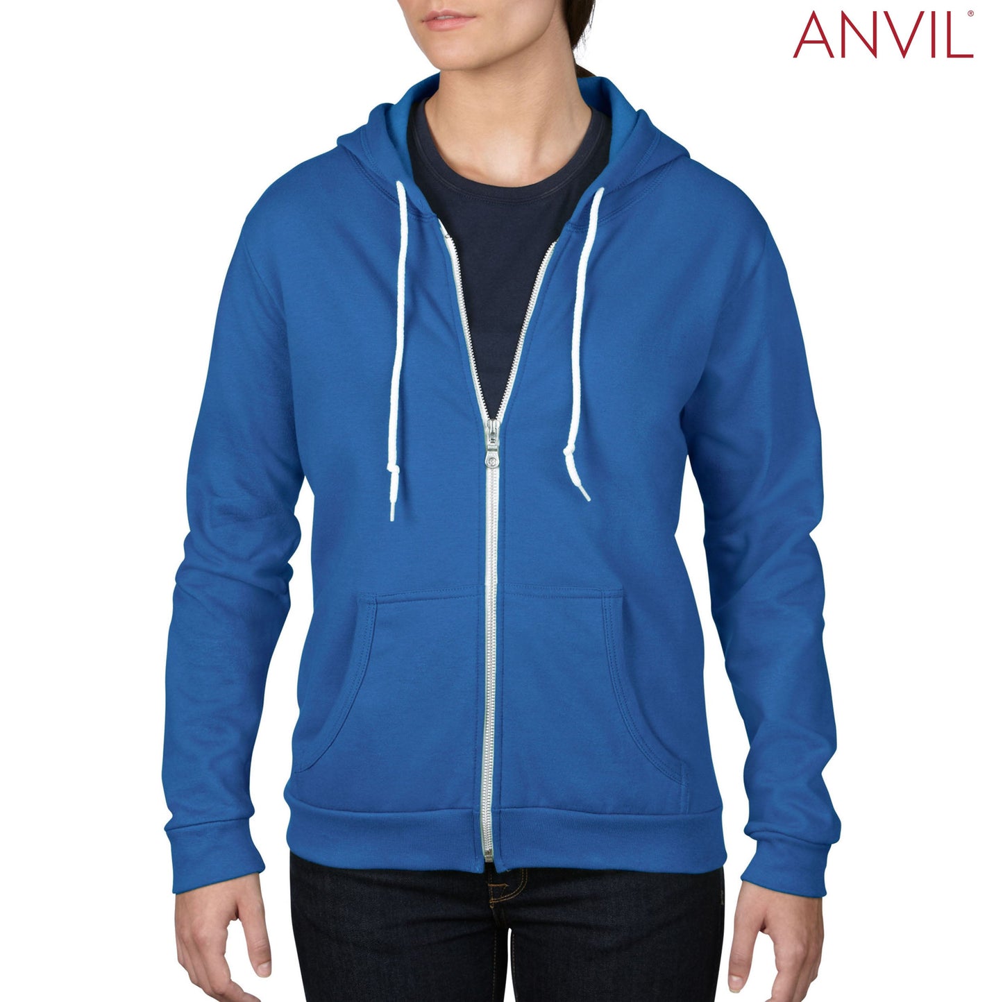 Anvil Ladies Full-Zip Hooded Fleece